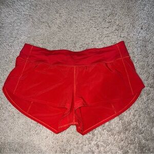 Lululemon Speed Up Shorts, 2.5 Inch, Size 10, Orange/Red